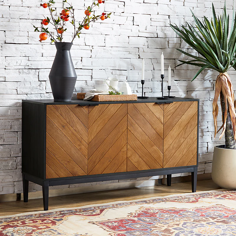 Mila 55 Wide 4 Door Sideboard with Storage