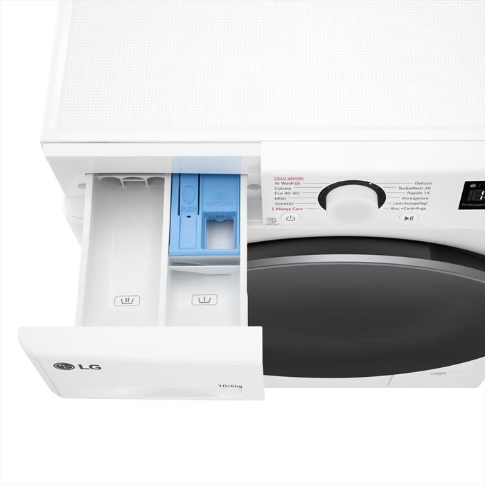 LG - Lavasciuga D4R5010TSWS 10/6 Kg Classe A-Bianco
