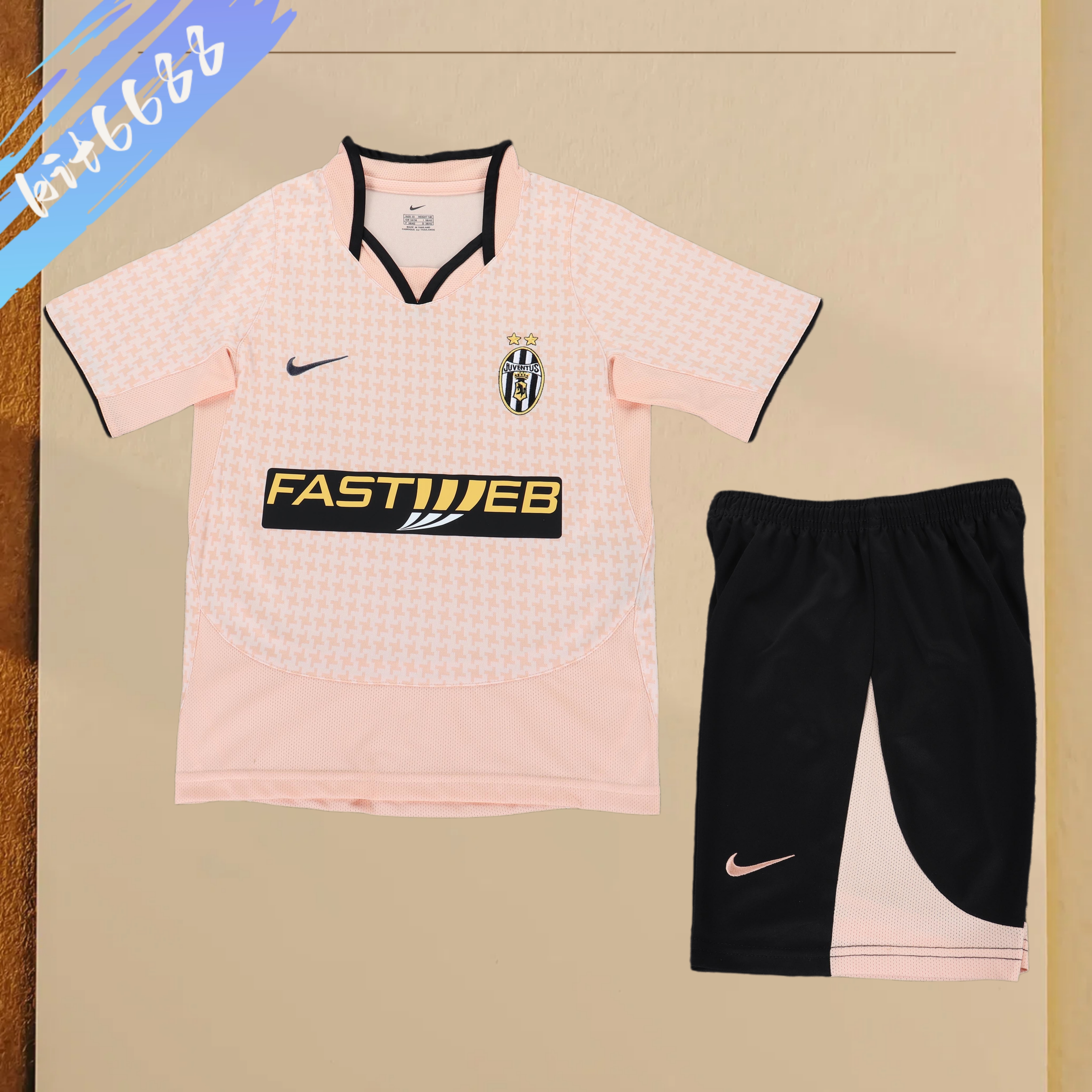 2003/2004 Juventus Third Away Retro Football Shirt Kids Kit