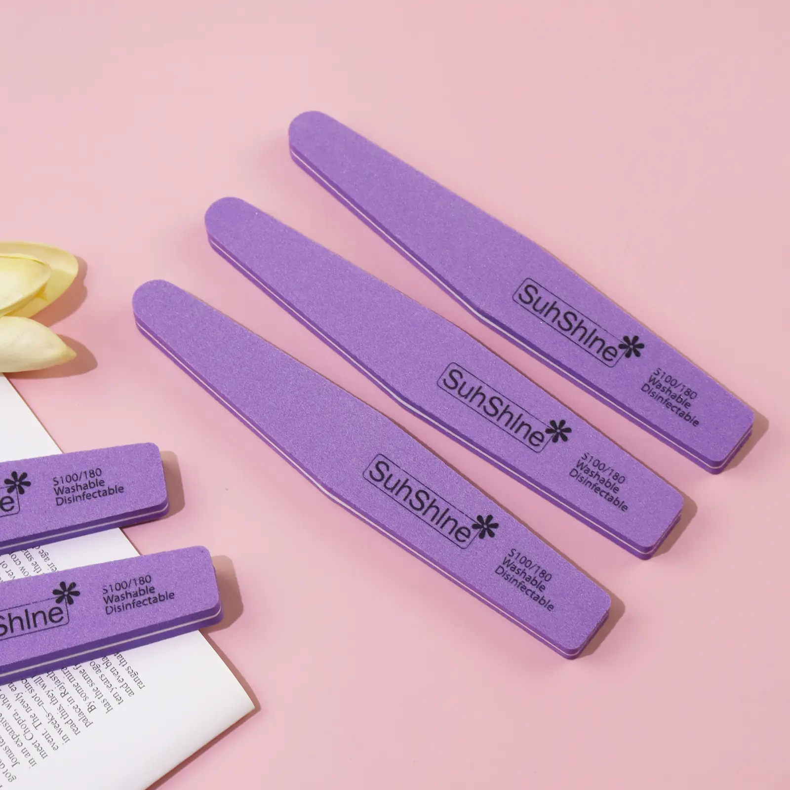 Purple Nail Files for Professional Manicure Tools