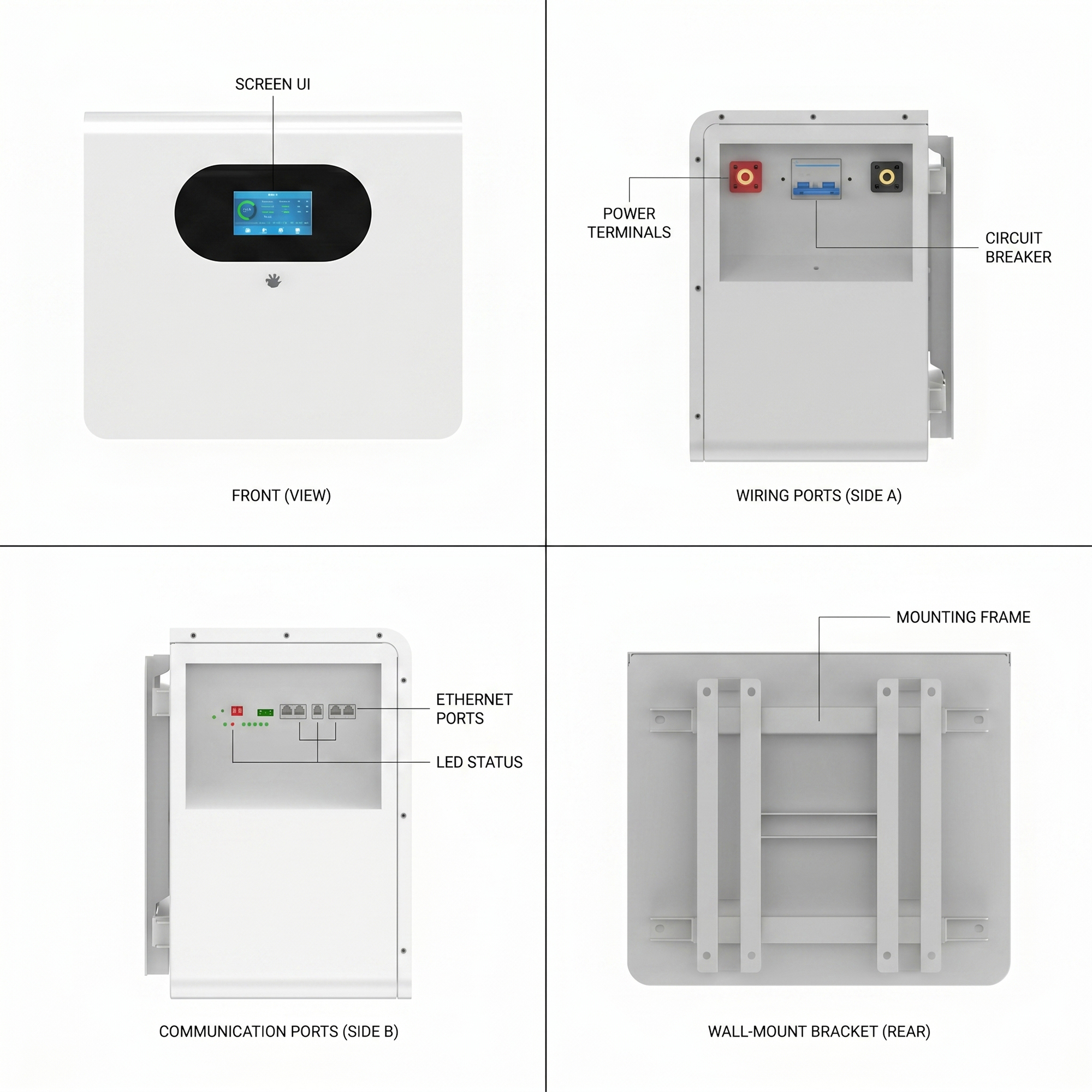 25.6V 280Ah 1P8S 7.16KWH Wall-mounted Battery