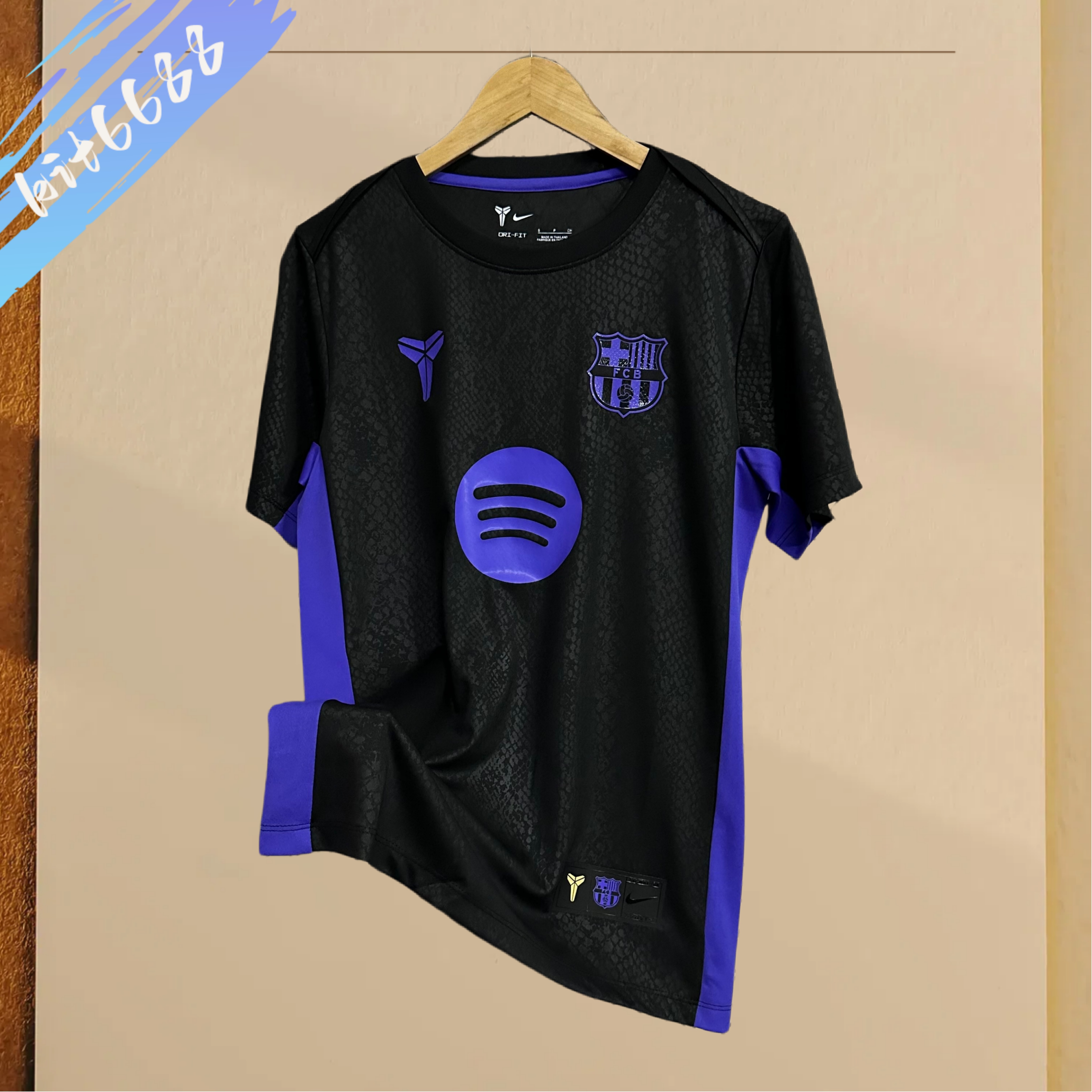 2025/2026 Barcelona Black Pre-match Training Shirt (Fan Edition)