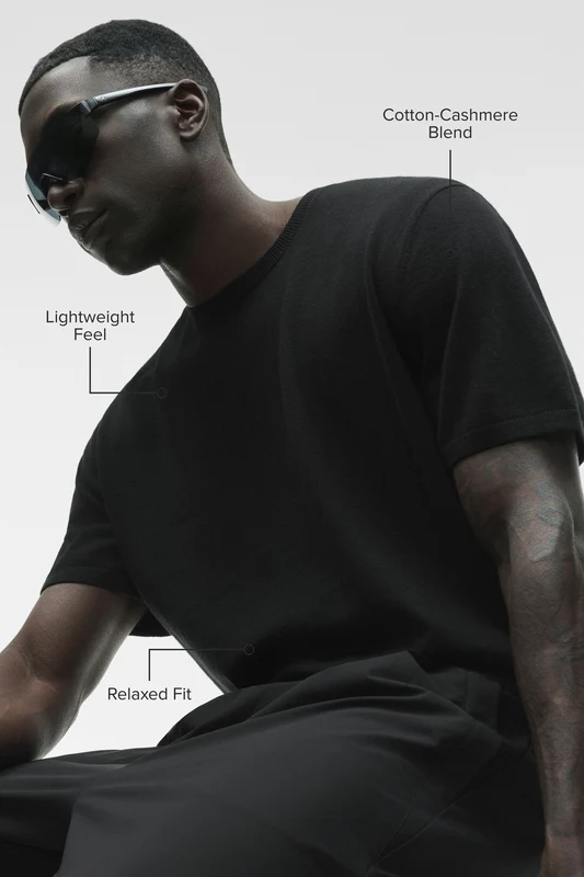 Cashmere Blend Ever Soft Short Sleeve Crew