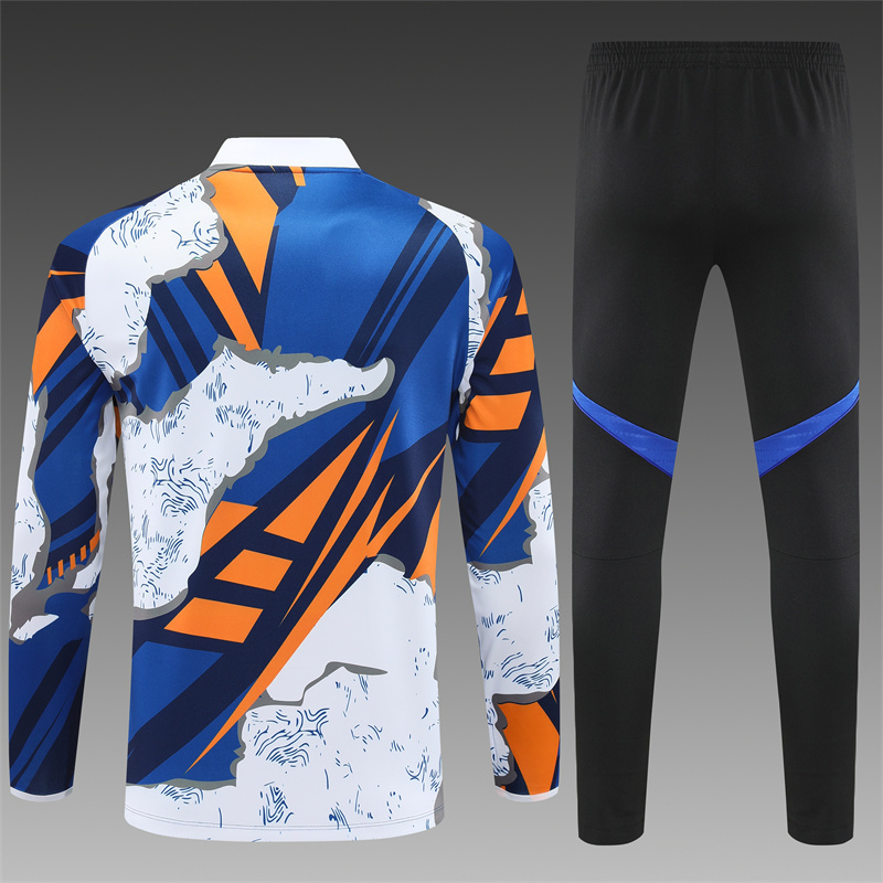 25/26 Real MadridHuang Lan Half Zip Training Kit (Adult Kids Kit)