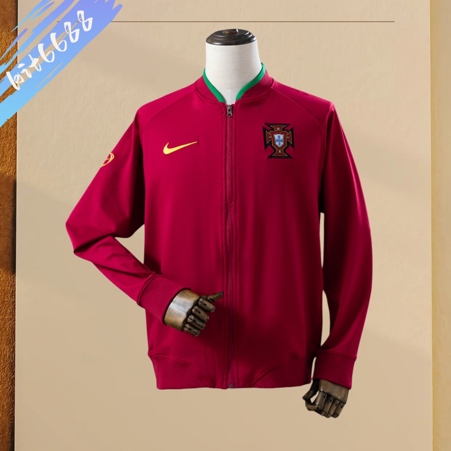2006 Portugal Retro windbreaker Jacket - Red