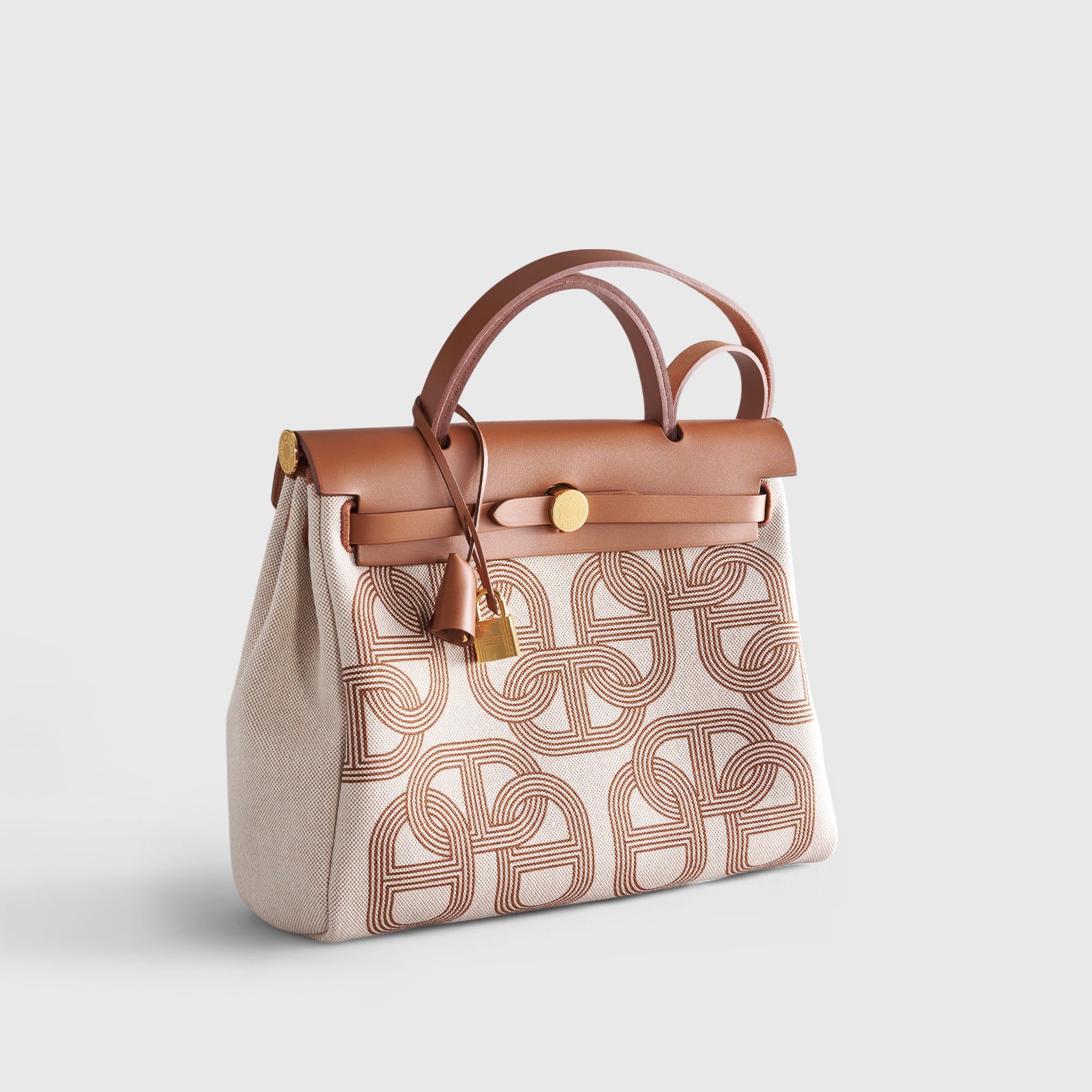 Hermès Herbag Zip 31 Fauve / Ecru / Beige Circuit Gold Hardware