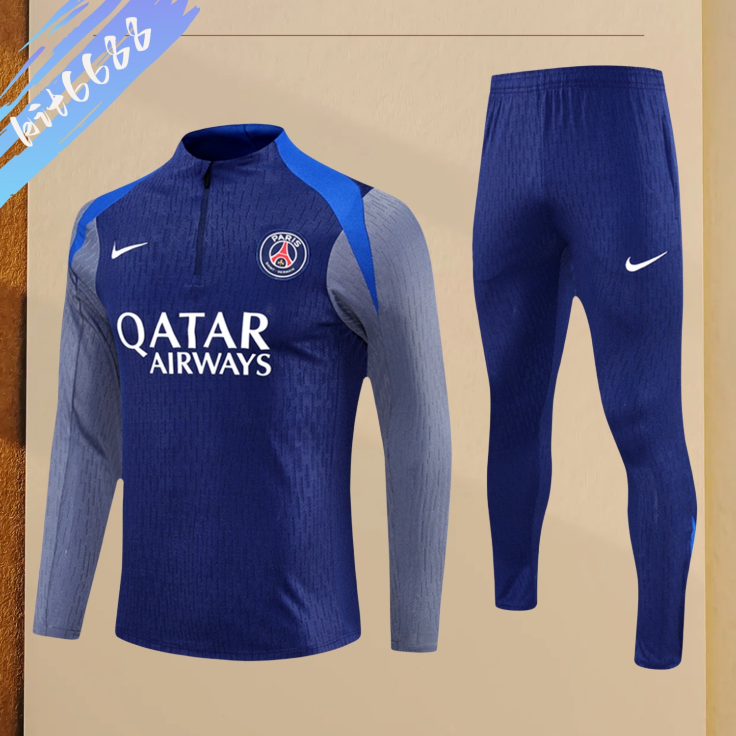 2025/2026 PSG Paris Saint-Germain Half-Zip Tracksuit (Adult Kit)