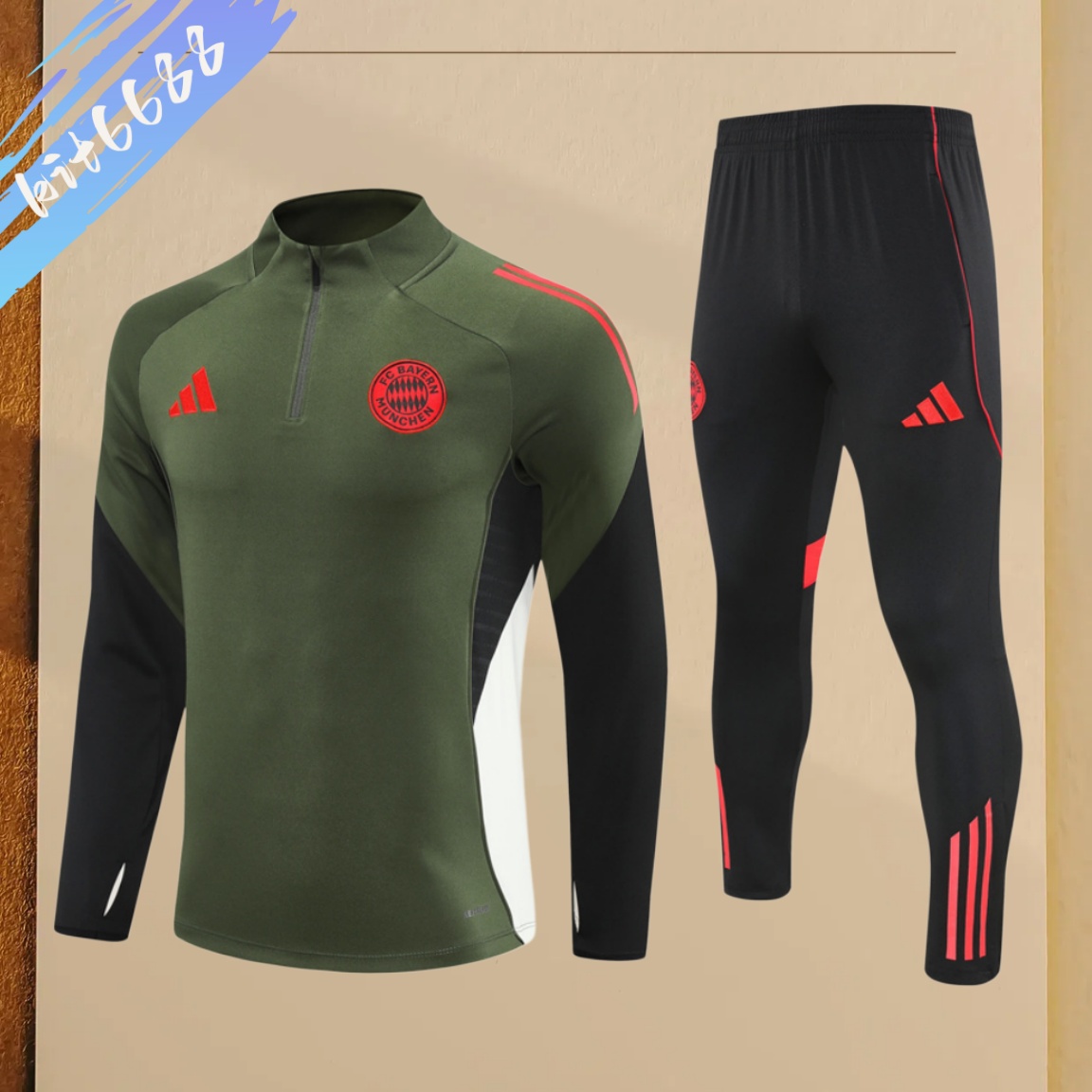 2025/2026 Bayern Munich Half Zip Suit (Adult Kids kit)