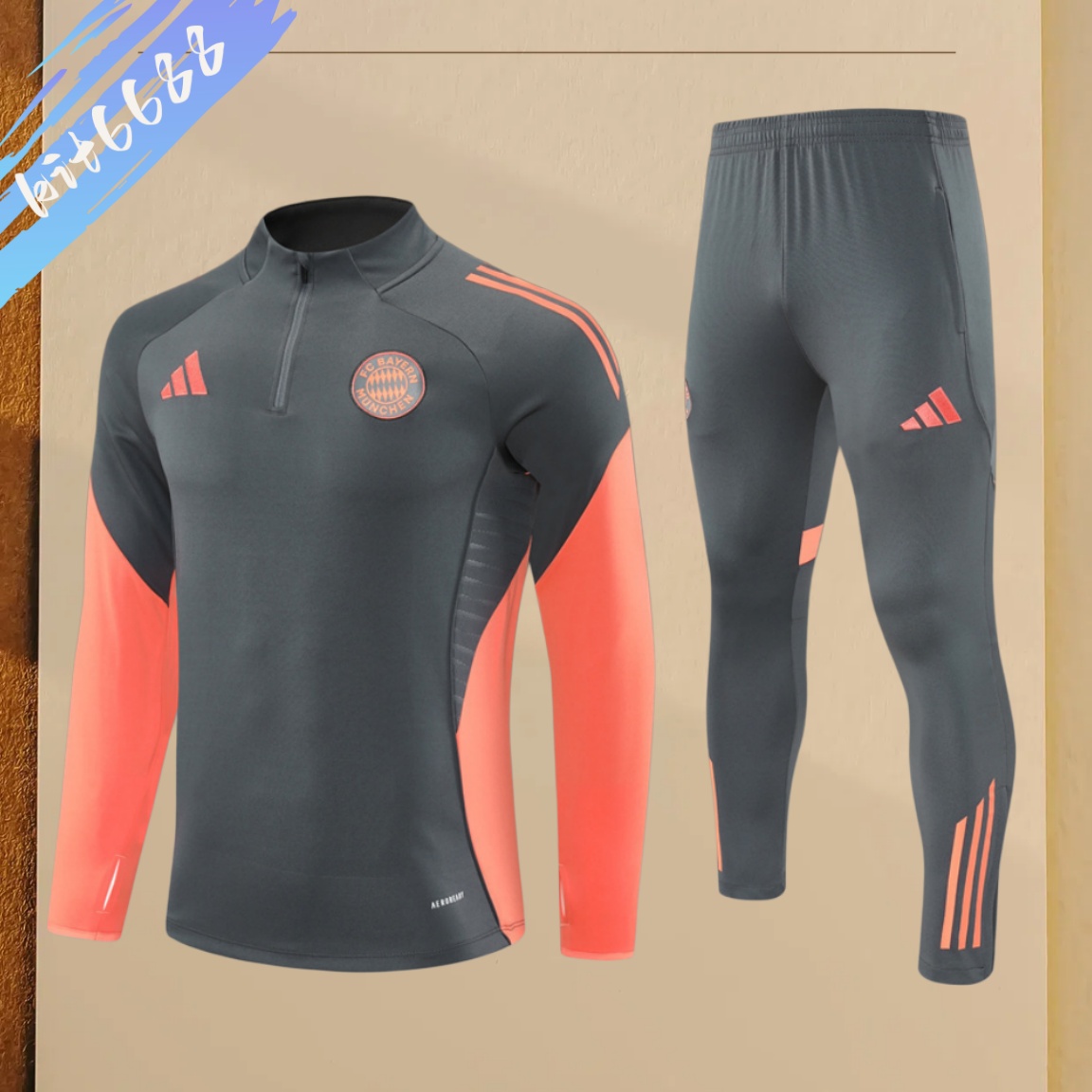 2025/2026 Bayern Munich Half Zip Suit (Adult Kids kit)
