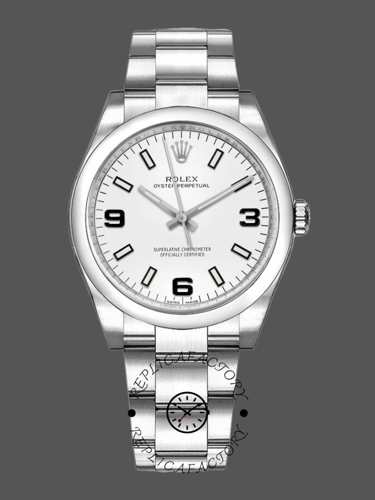 Rolex Oyster Perpetual Air-King 114200 White Dial 34mm Automatic Unisex replica watch