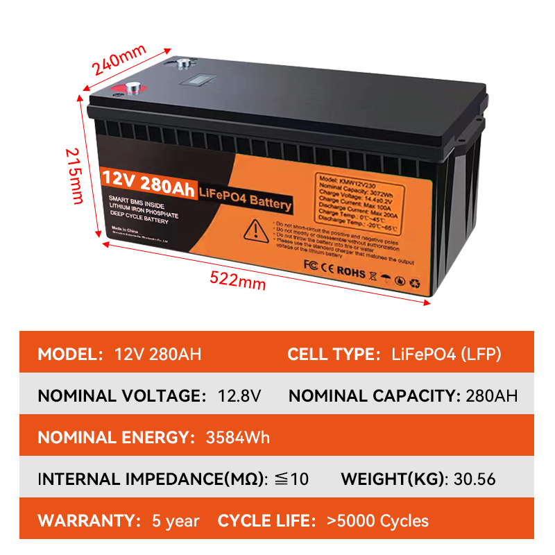 Lithium Ion Batteries Pack 12v 280ah