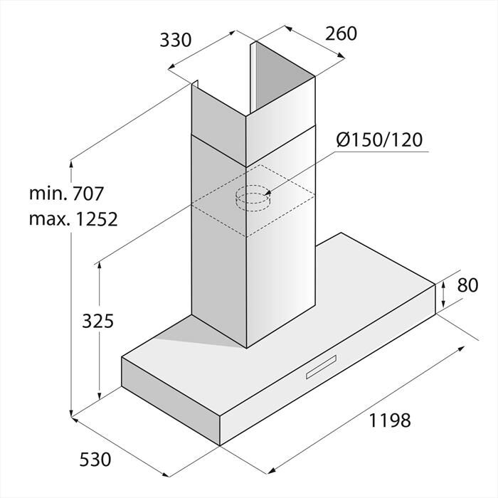 ASKO - Cappa a parete CW4176S-Acciaio