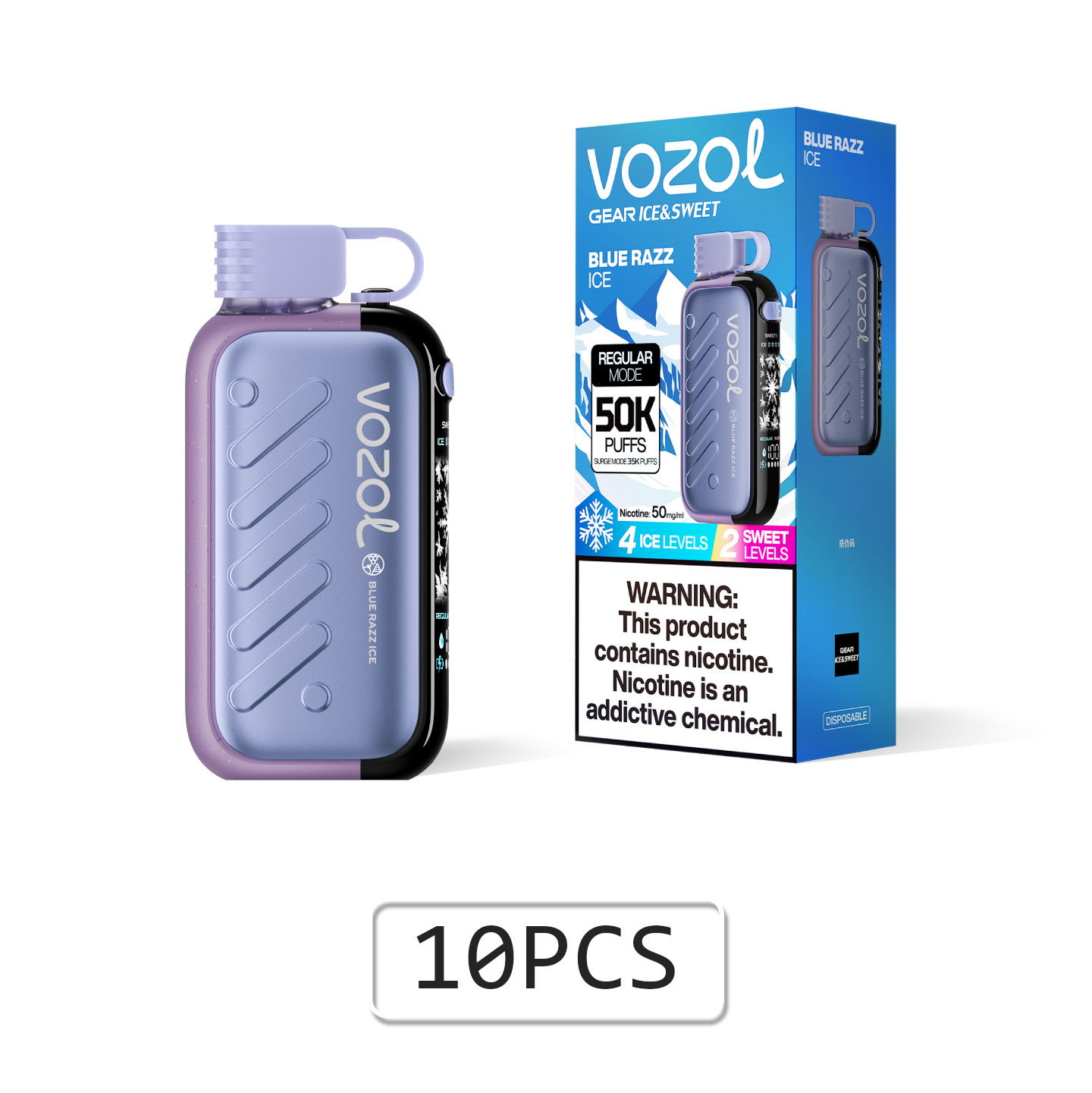 Vozol Gear Ice & Sweet 50,000 Puffs Vape (10 pieces)