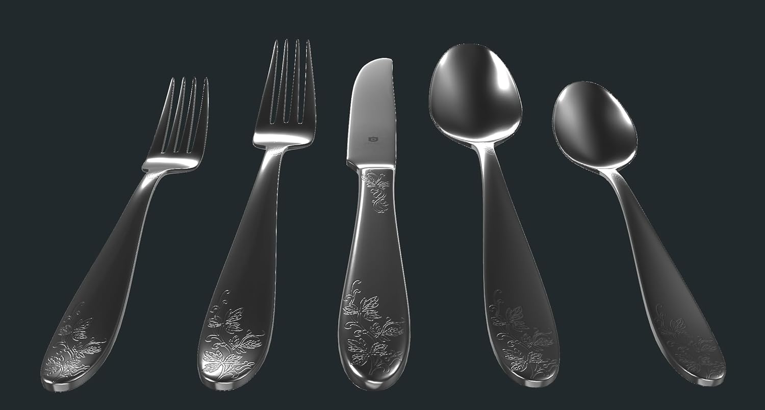 Modern Silverware Set. 18/10 Stainless Steel Flatware. Mirror Finish. Dishwasher Safe. Elegant Cutlery for Home and Dining. Built to Last (30-Piece. Imperial)
