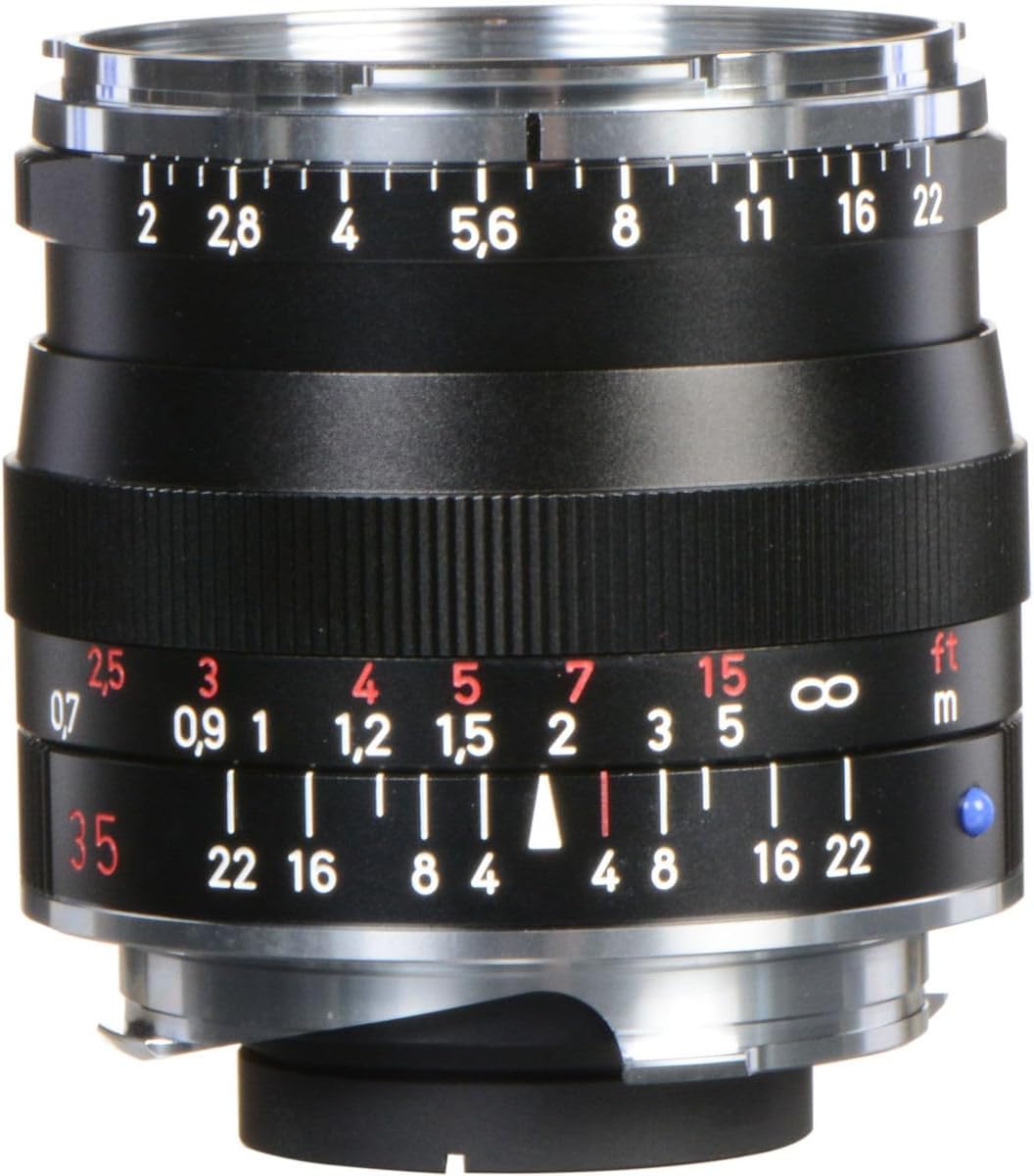 ZEISS Ikon Biogon T* ZM 2/35 Wide-Angle Camera Lens for Leica M-Mount Rangefinder Cameras. Black