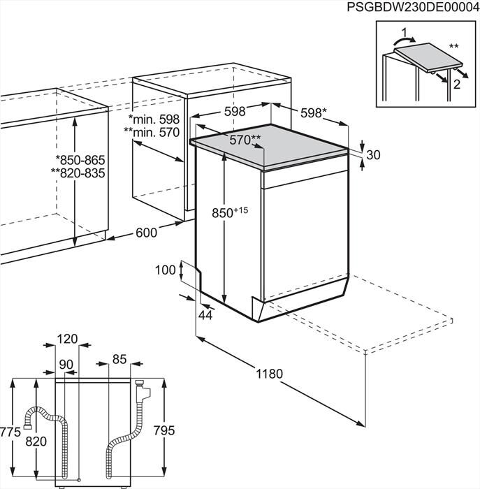 AEG - Lavastoviglie FFB76707PM Classe A 14 coperti-Inox
