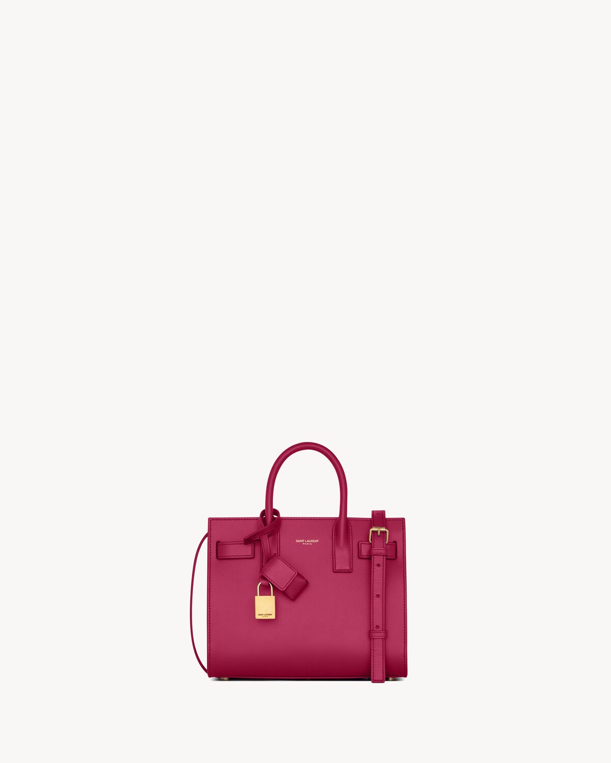 sac de jour in smooth leather - nano RASPBERRY PINK