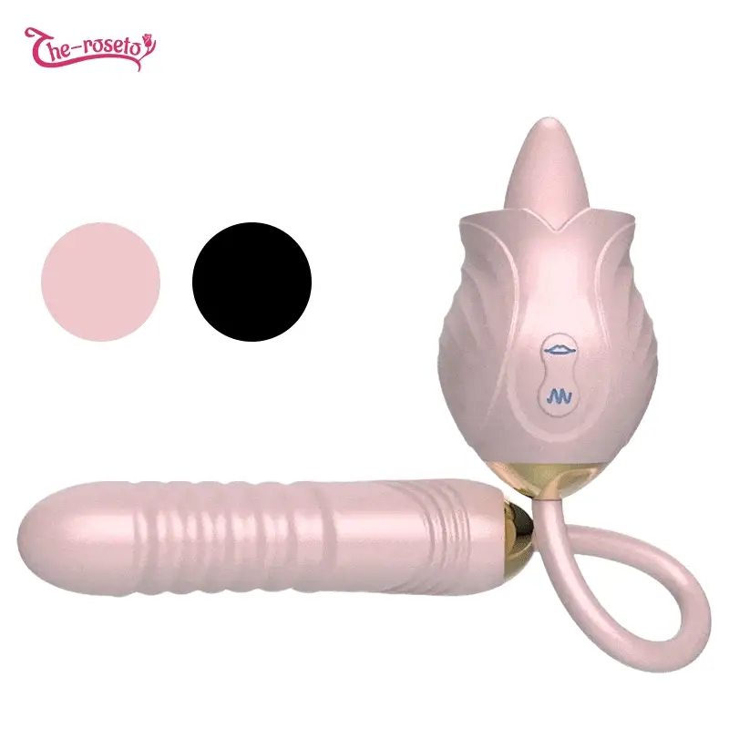 Mlovexy - New Rose Toy Warming G-spot Tongue Licking Vibrator