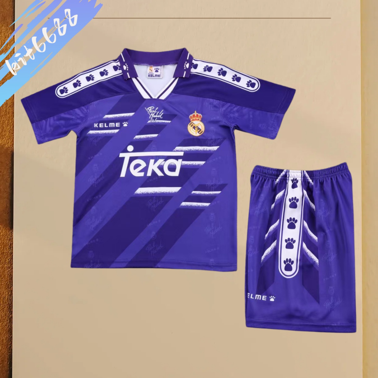 1994/1996 Real Madrid Away Retro Kids Set