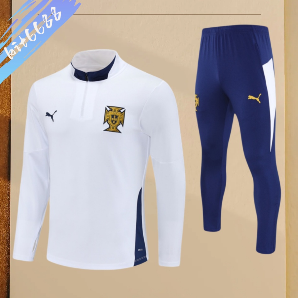 2025/2026 Portugal Kids Half Zip Training Clothes (Kids Kit)
