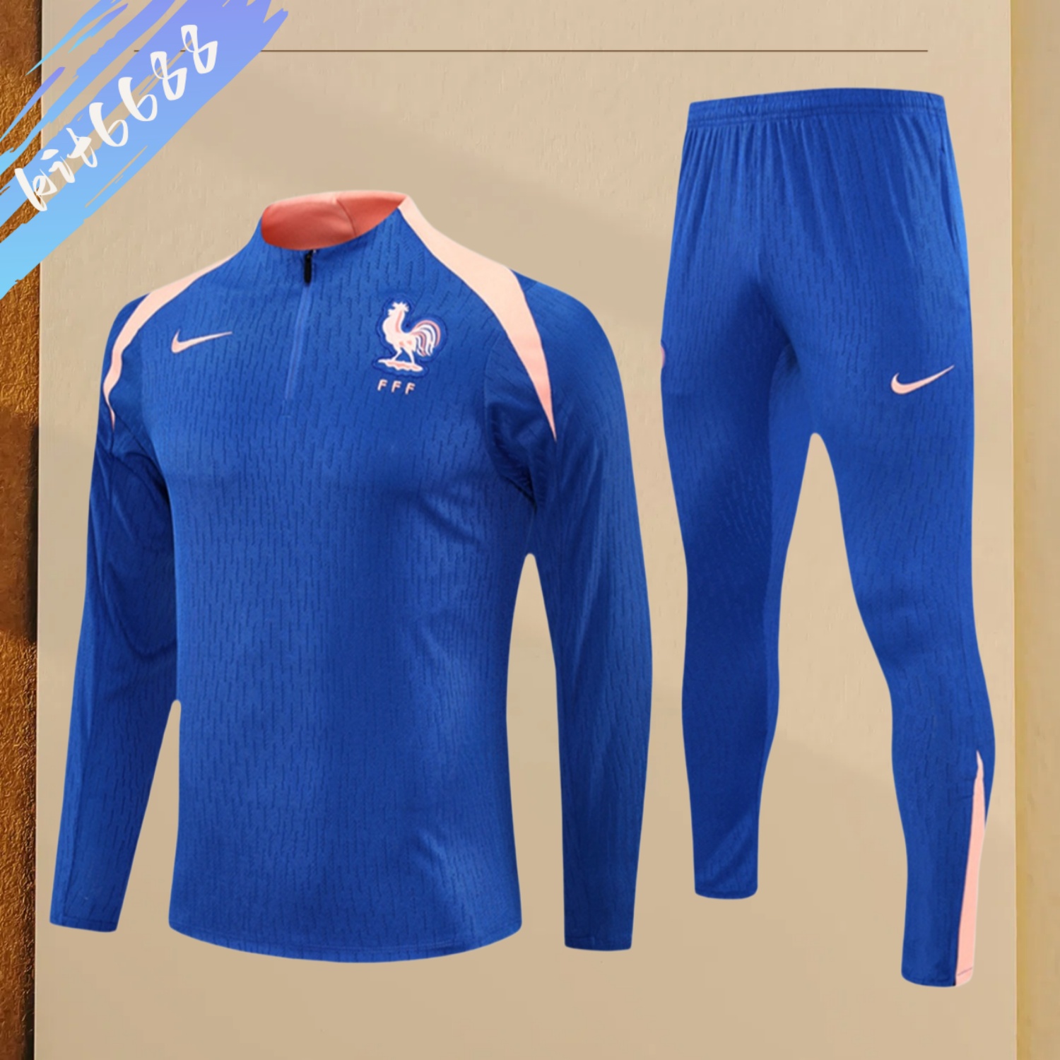 2025/2026 France Half Zip Kids Jersey (Kids Kit)