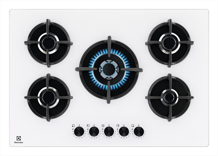 ELECTROLUX - Piano cottura gas EGG75372W 5 fuochi 74cm-Bianco