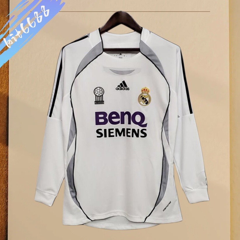 2006/2007 Real Madrid home Long Sleeve Retro Football Shirt