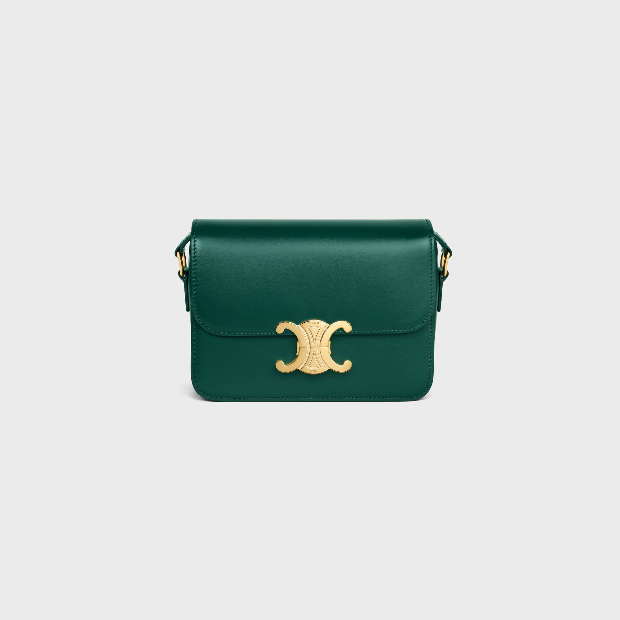 Teen Triomphe Bag in shiny calfskin RACING GREEN