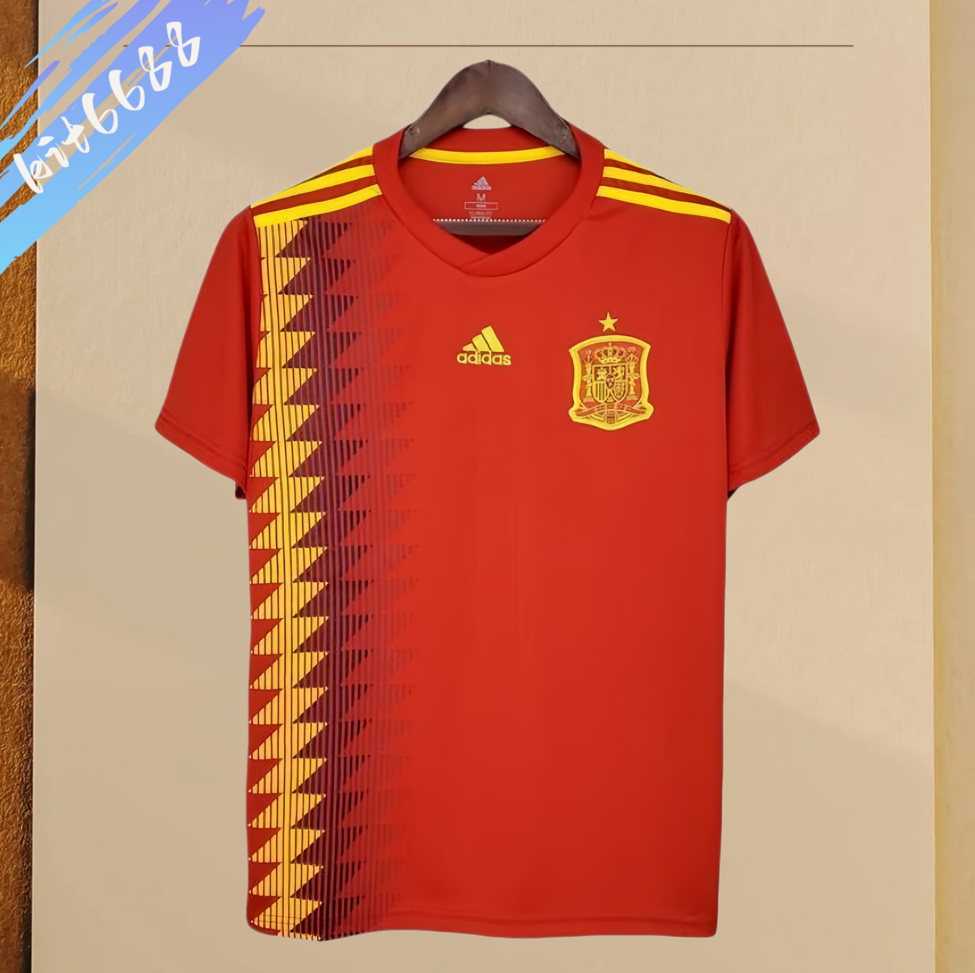 2014 Spain home Retro Football Shirt