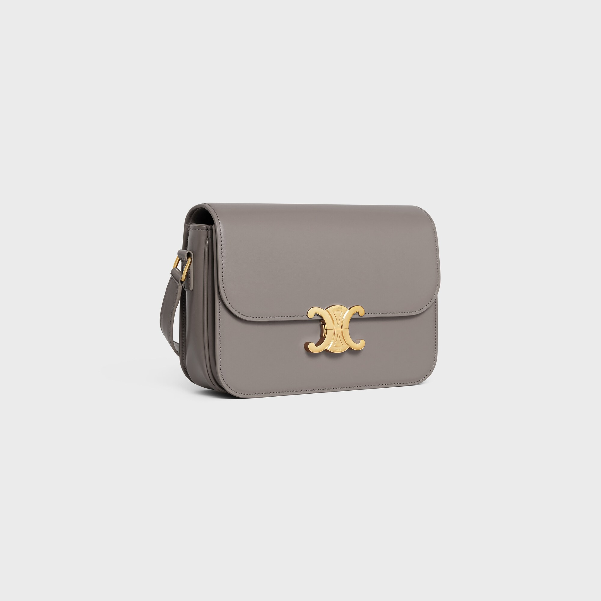CLASSIQUE TRIOMPHE BAG IN shiny calfskin PEBBLE