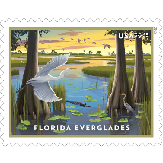 🎁[ Postage for one stamp: $9.65]FLORIDA EVERGLADES ECOSYSTEMS