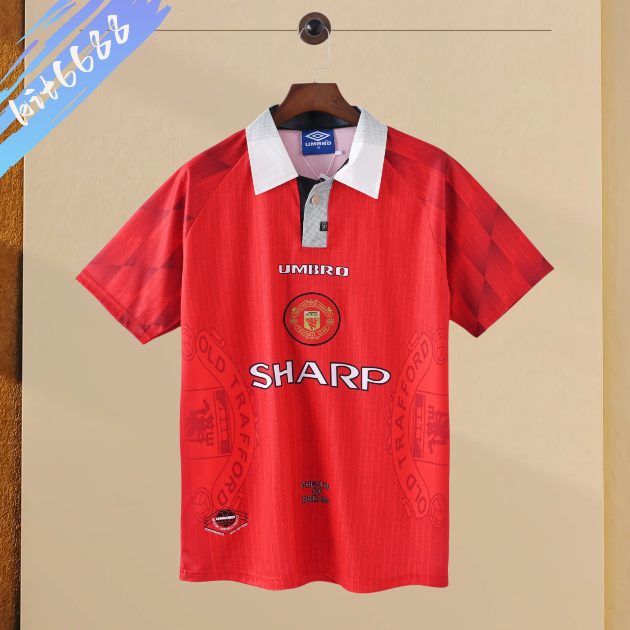 96/97 Manchester United home  retro football shirt