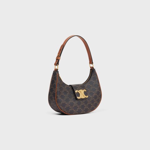 MEDIUM AVA TRIOMPHE BAG IN Triomphe Canvas and calfskin TAN