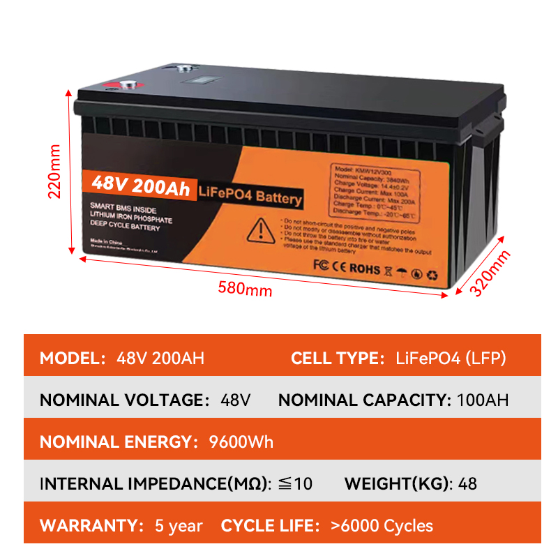 Lithium Ion Batteries Pack 48v 200ah
