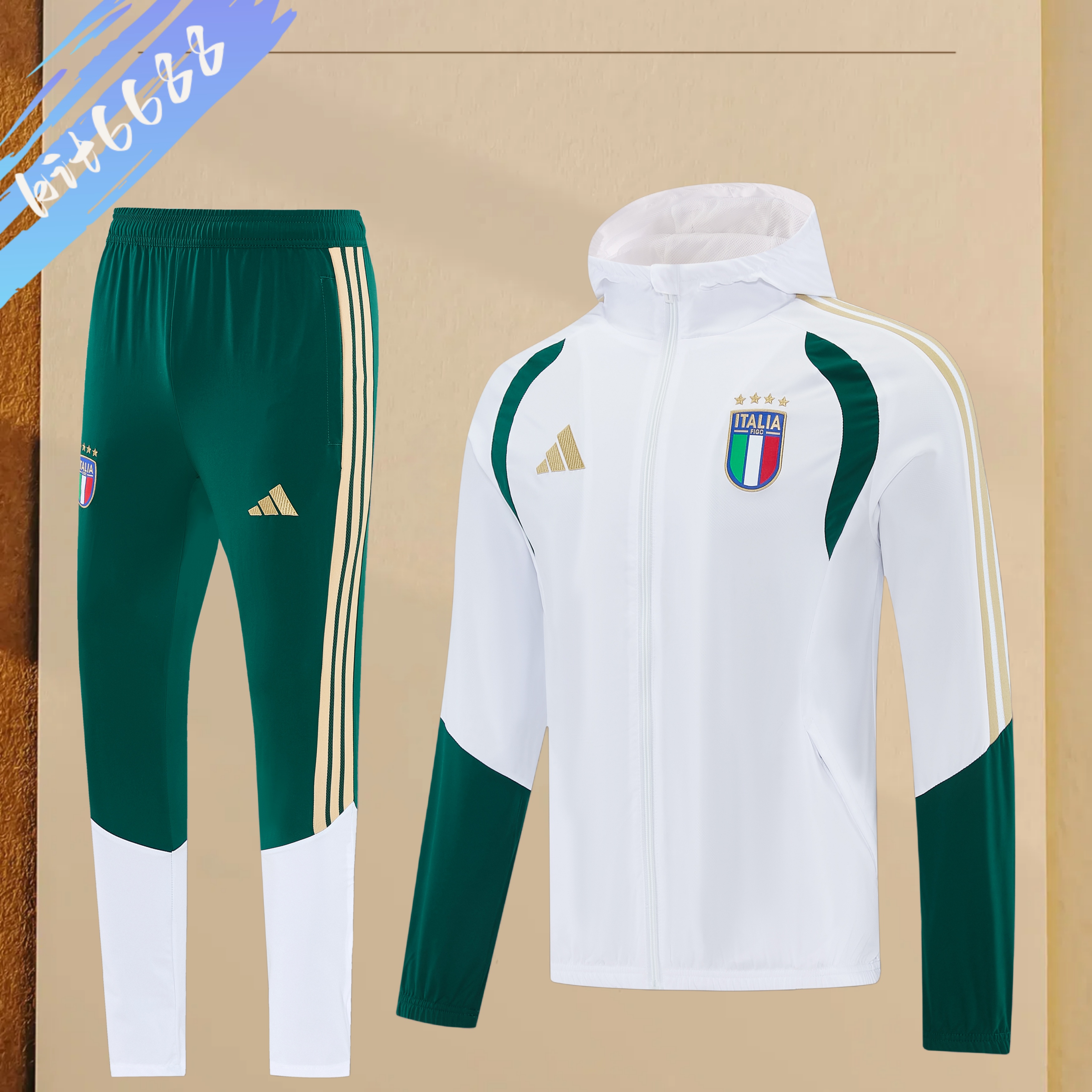 25/26 Italy hooded windbreaker Full Zipper Training Suit (Adult Set)