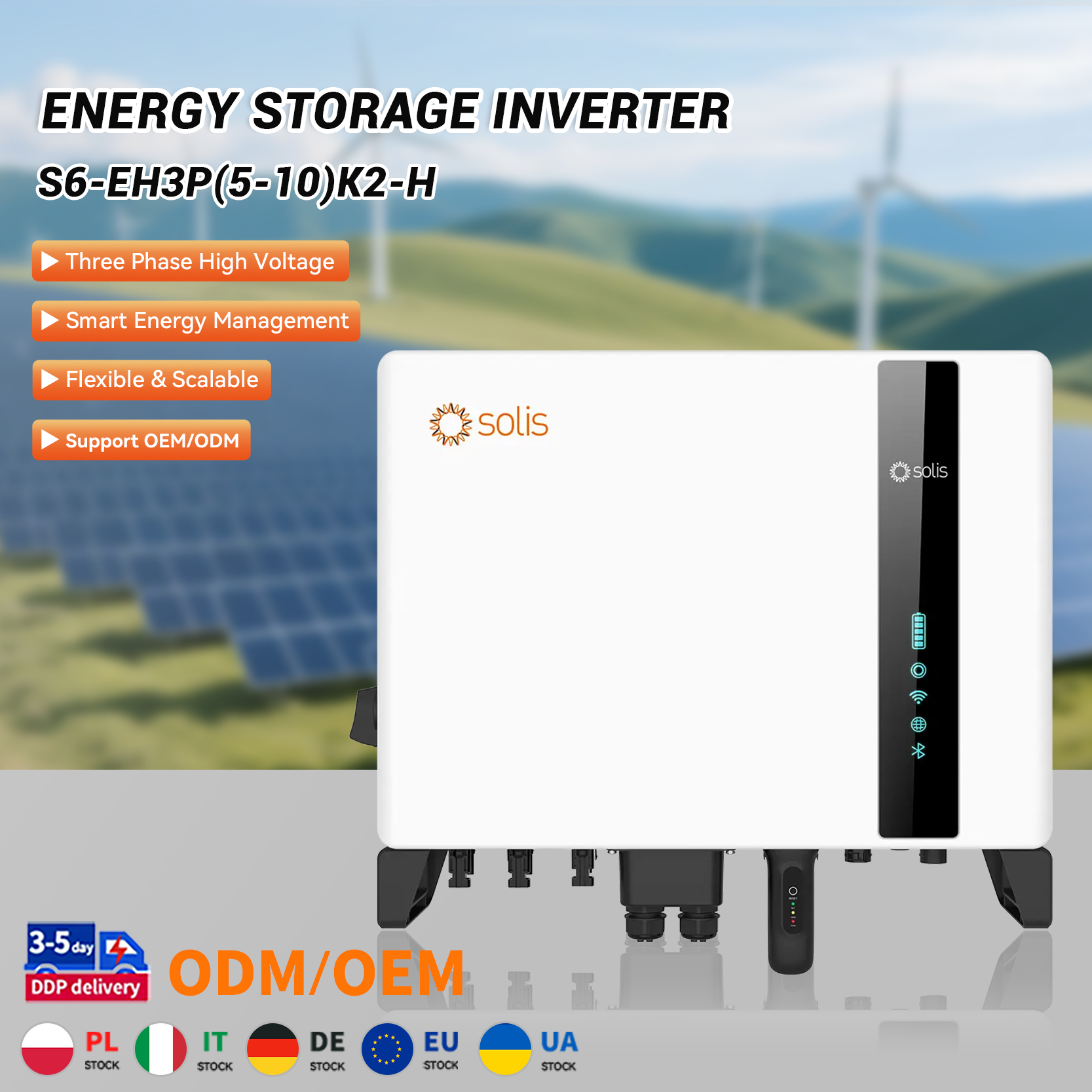 S6-EH3P(5-10)K2-H Three Phase High Voltage Energy Storage Inverter