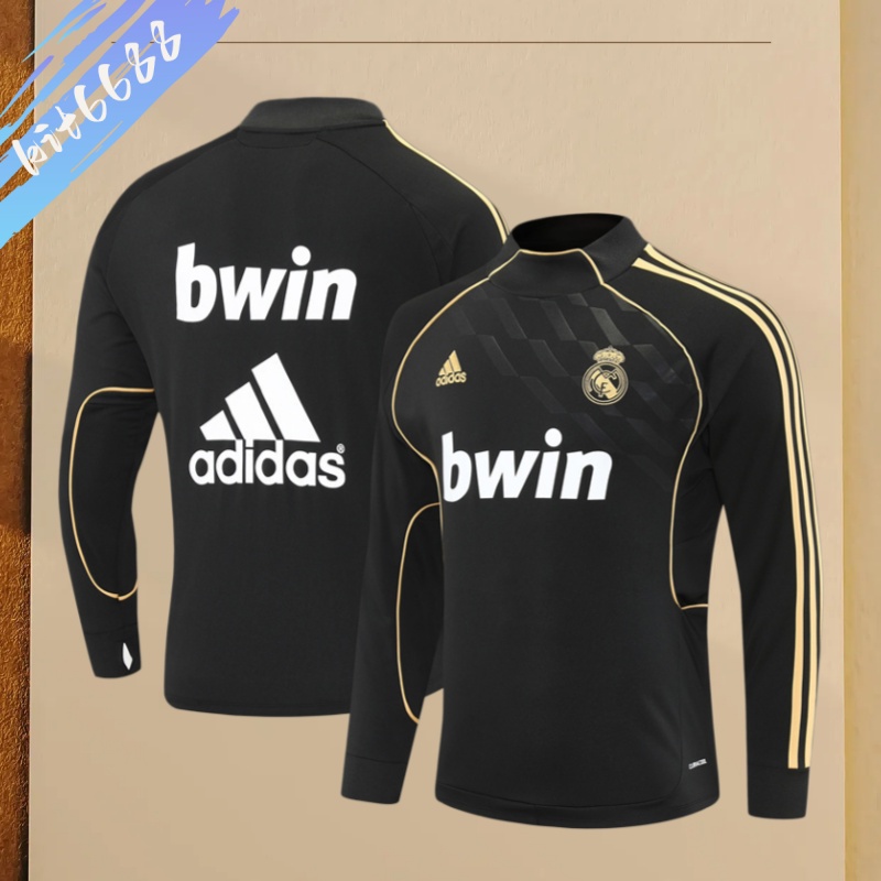11/12 Real Madrid Retro Training Uniform Long- Sleeve Football Shirt