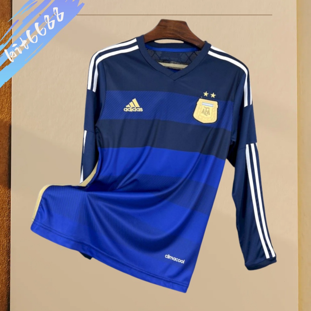 2014 Argentina Away Long Sleeve Retro Jersey