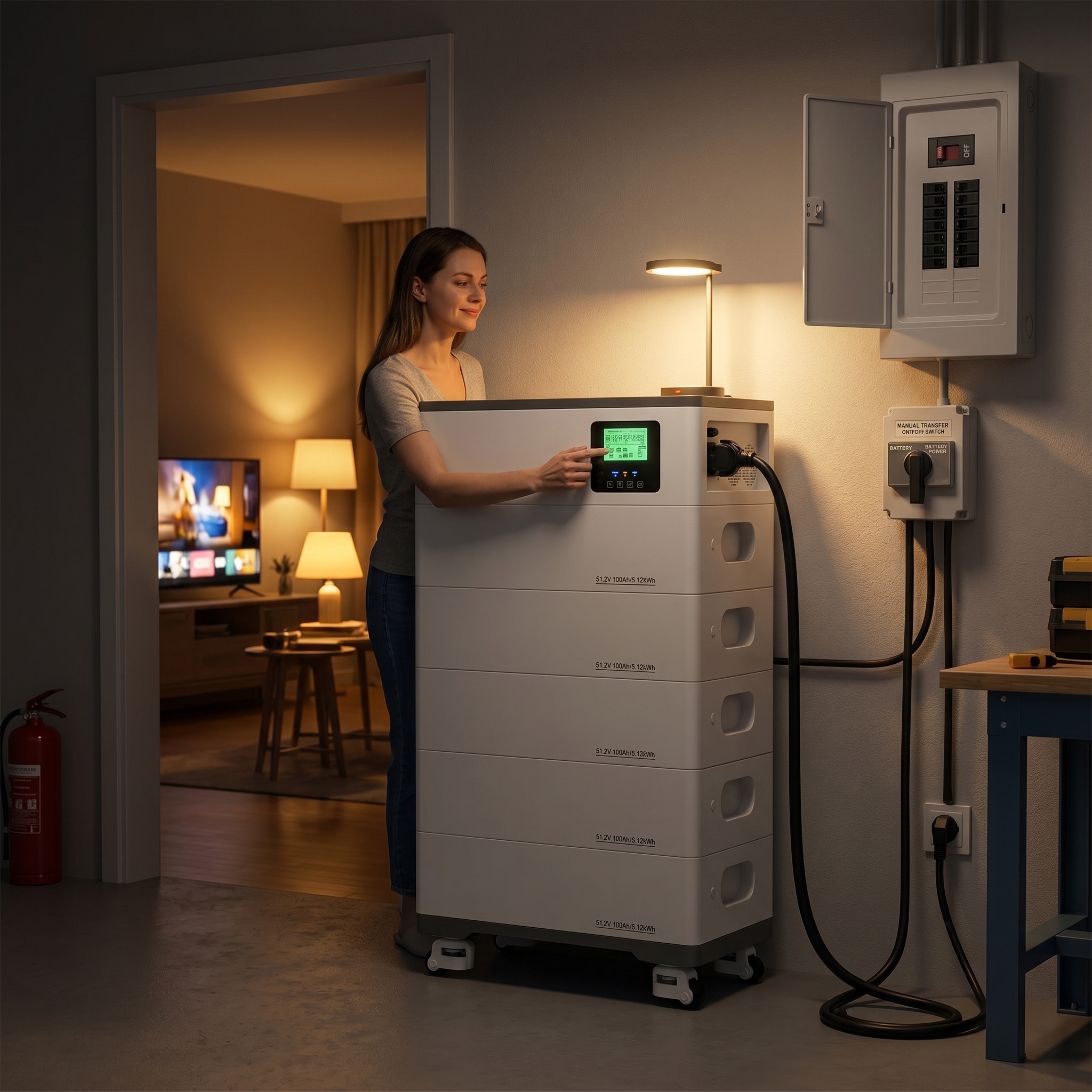 51.2V 500Ah Stackable All-in-one Battery
