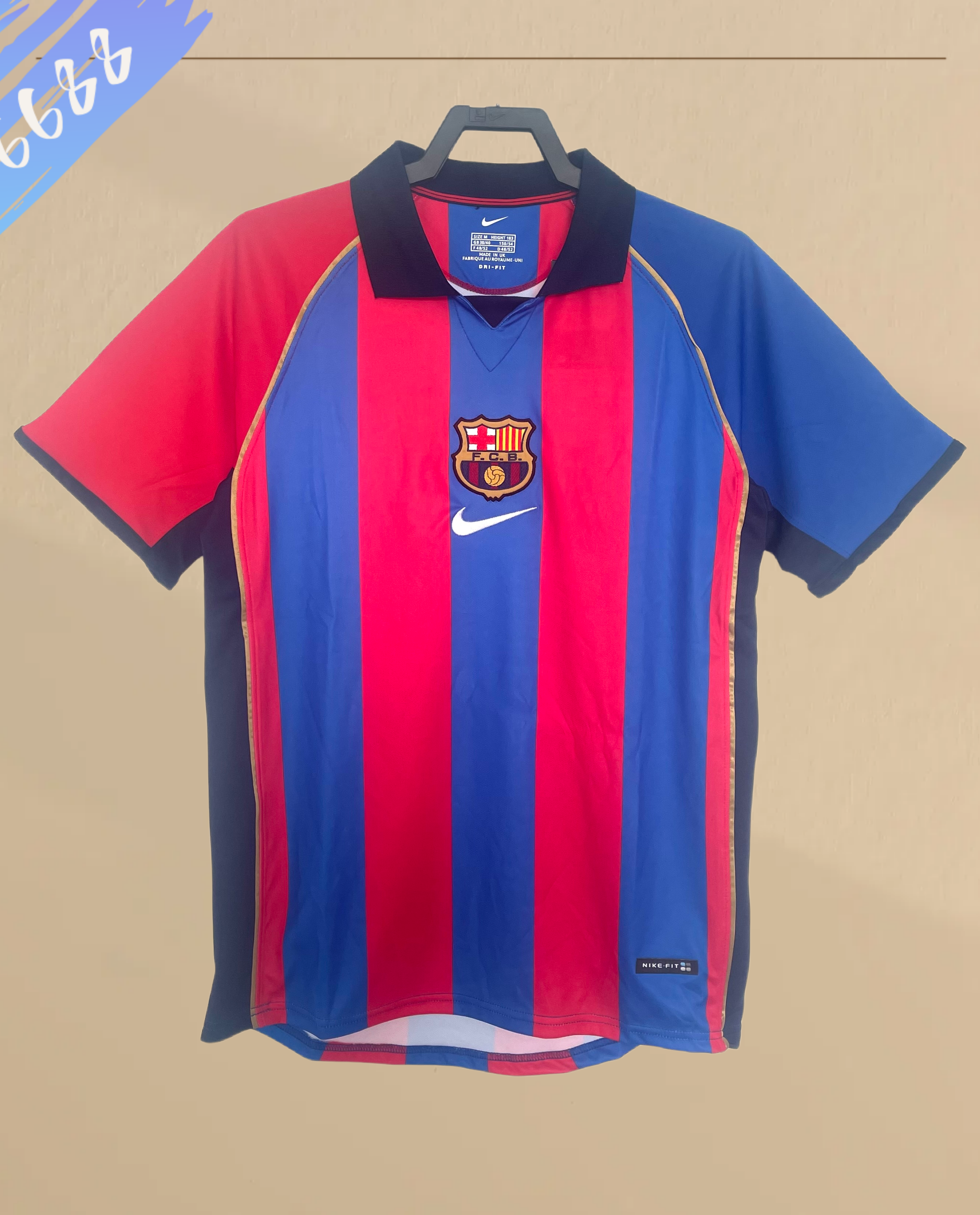 2001/2002 Barcelona home Retro Football Shirt