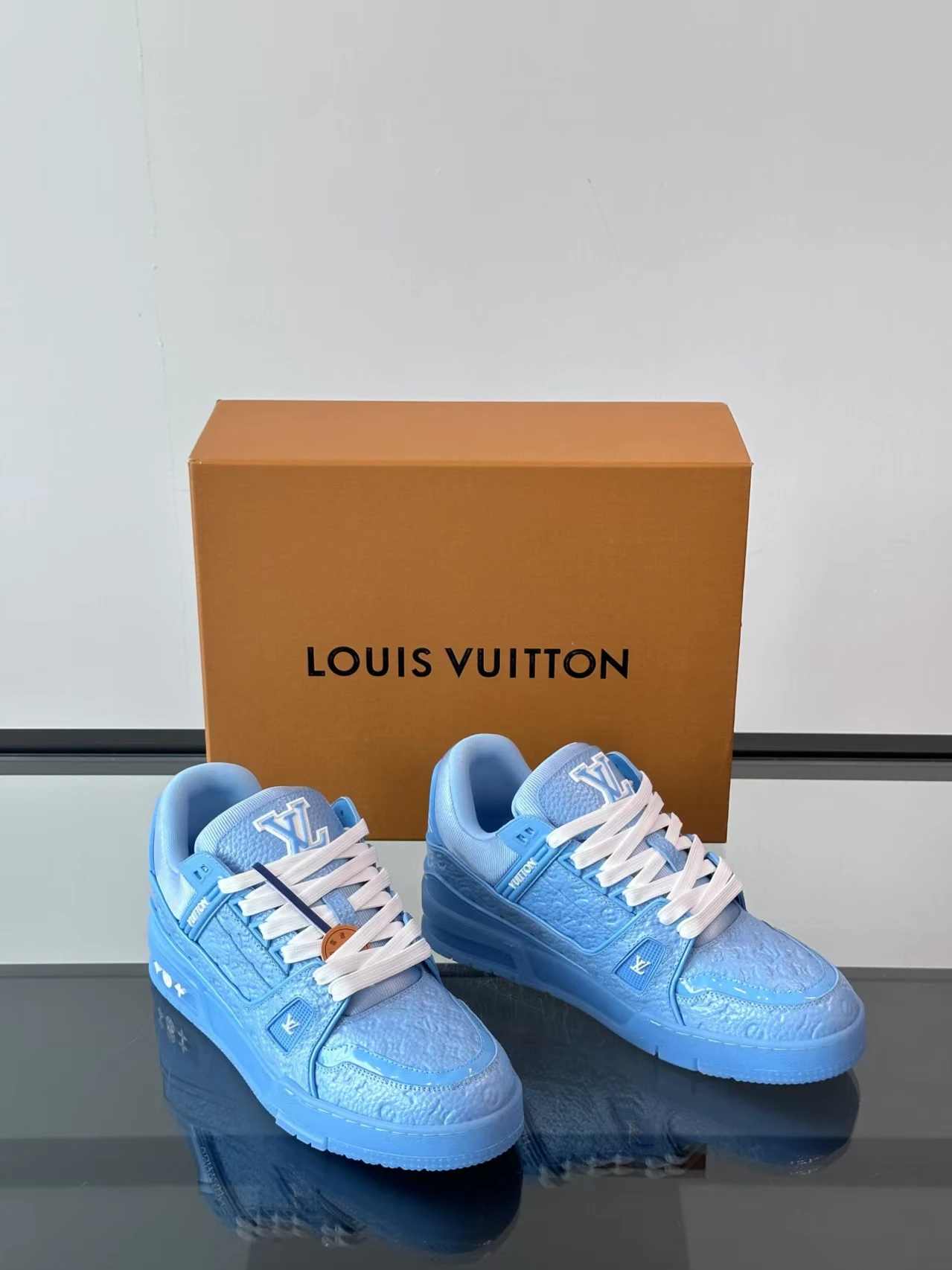 Top LV shoes, handmade genuine leather material