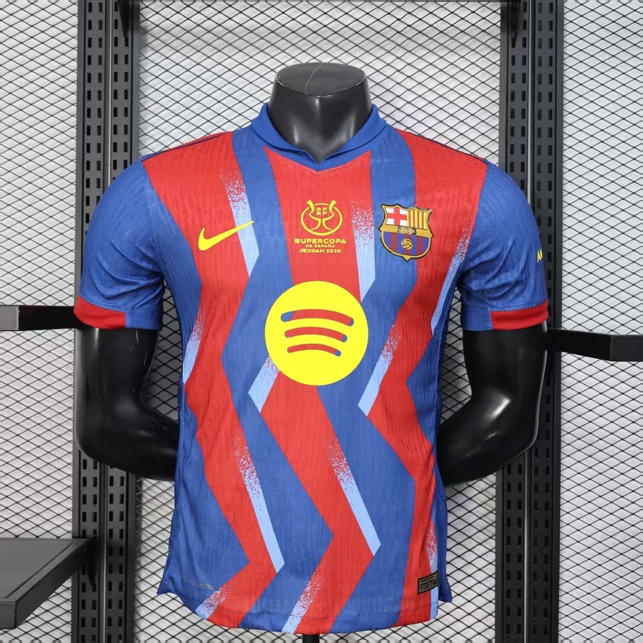 2026 Barcelona player version red blue