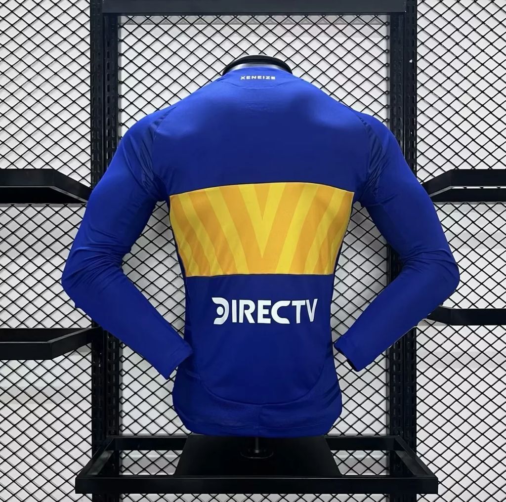 Boca Juniors 2024-25 Home Long Sleeves Jersey Player Version