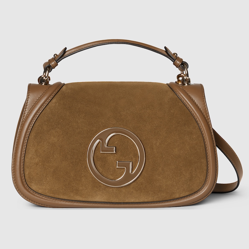 Gucci Blondie large top handle bag Brown suede