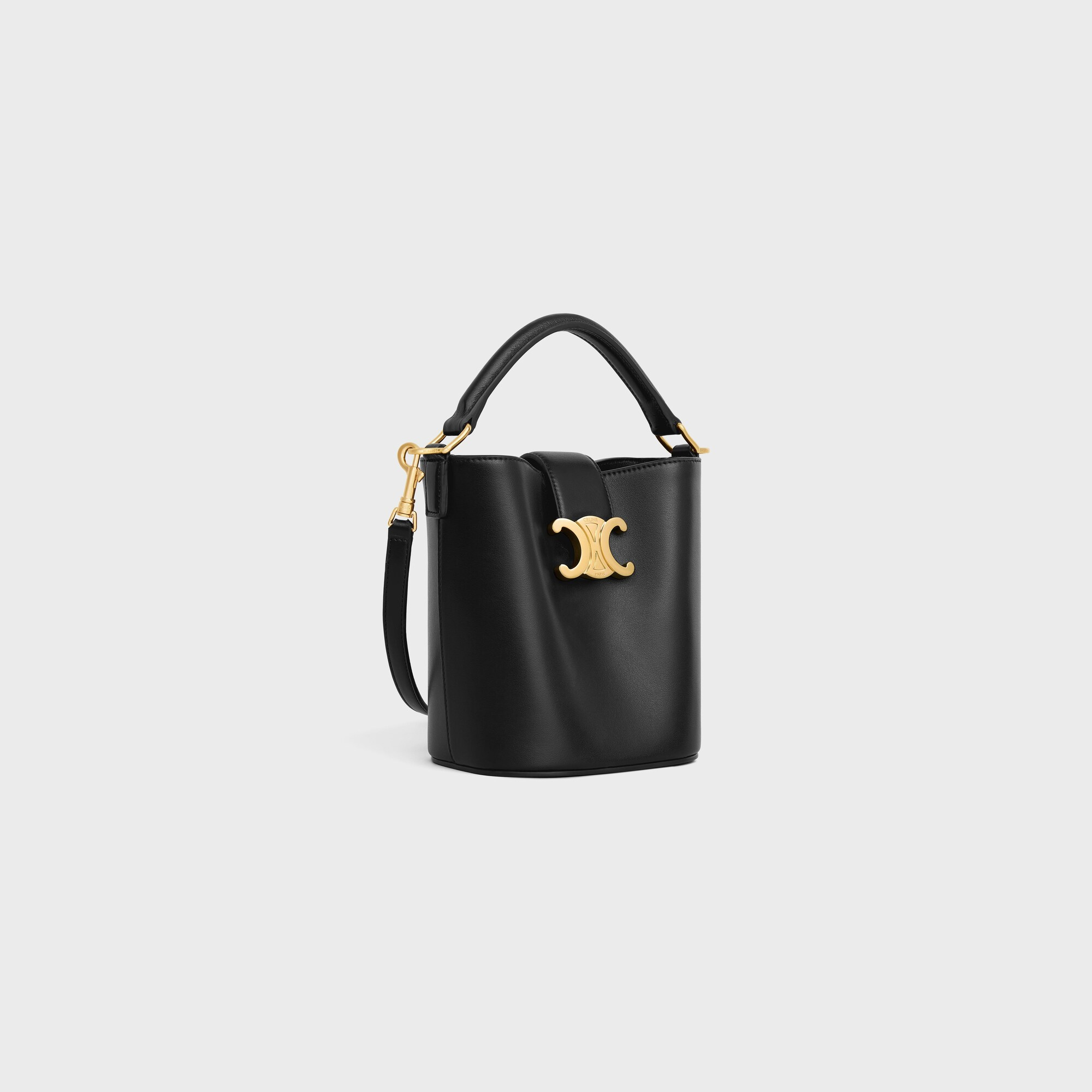 MINI BUCKET LOUISE IN smooth calfskin BLACK