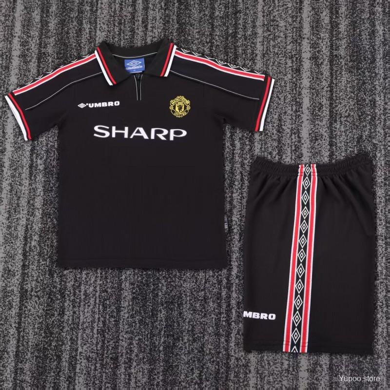 98/99 Manchester United Away Retro Football Shirt ( Kids Kit )