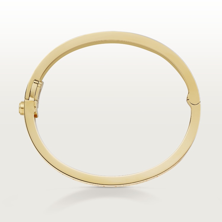 LOVE bracelet, classic model, paved 18K yellow gold 6.7 mm