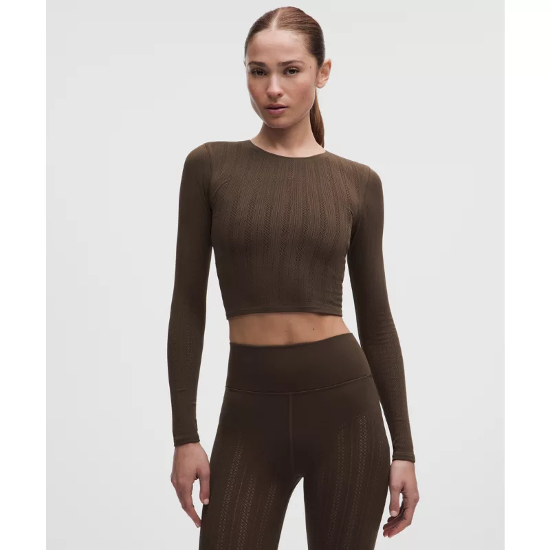 RevealKnit Pointelle Long-Sleeve Shirt