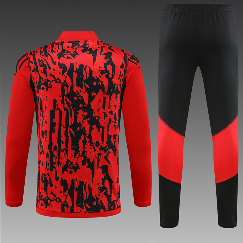 23/24 Manchester United Red Half Zip Training Kit (Adult Kids Kit)