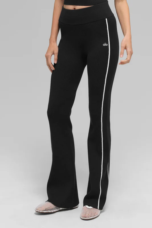 Ribbed Sweater Knit Highline Flare Pant